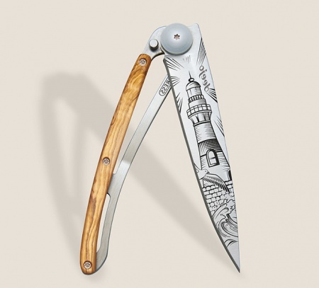Couteau Manche bois Olivier - Phare - Deejo