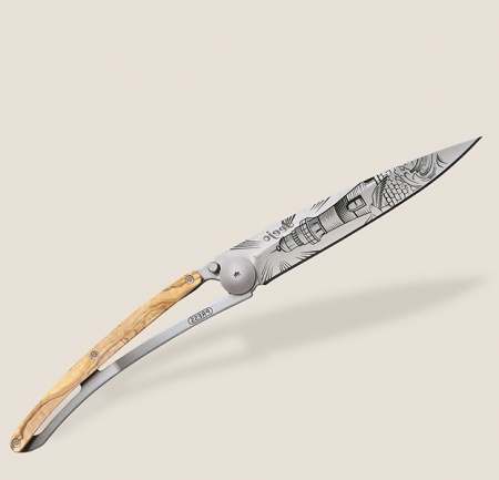 Couteau Manche bois Olivier - Phare - Deejo