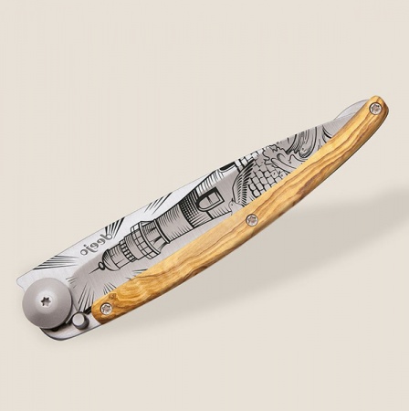 Couteau Manche bois Olivier - Phare - Deejo
