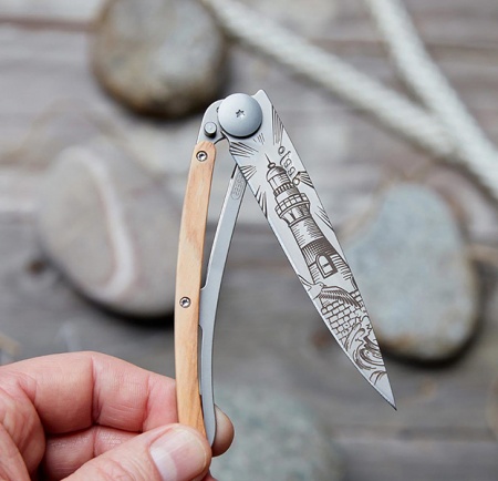 Couteau Manche bois Olivier - Phare - Deejo