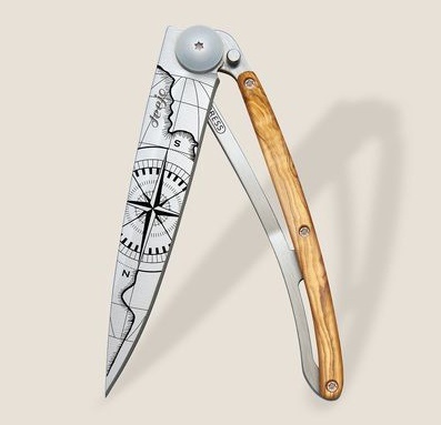 Couteau Manche bois Olivier - Terra incognita - Deejo