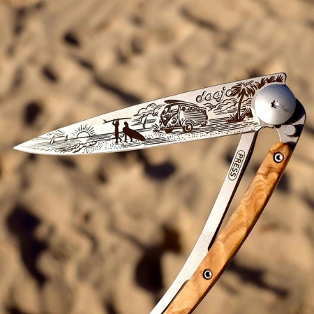 Couteau Manche bois Olivier - Van Life - Deejo