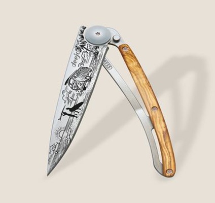 Couteau Manche bois Olivier - Van Life - Deejo