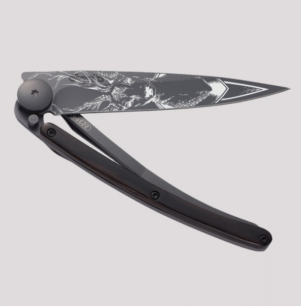 Couteau Manche Eb�ne noir - Cerf - Deejo