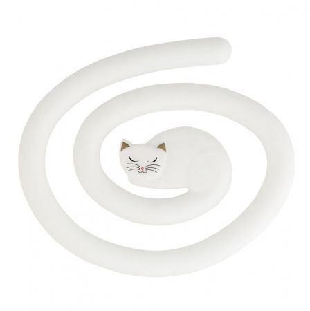 Dessous de plat Chat  \ Miahot\  blanc - Pylones