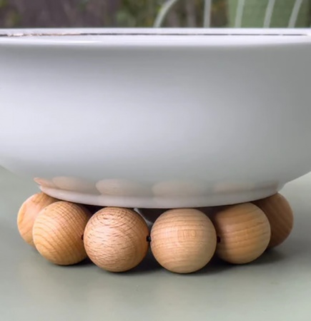 Dessous de plat Nid � en billes de H&ecirc;tre massif � Reine M&egrave;re