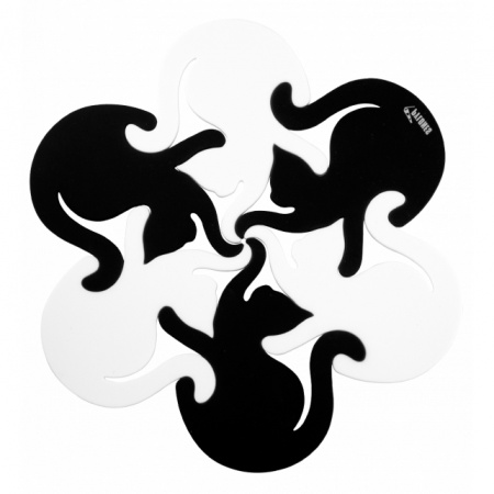 Dessous de plat noir et blanc - Entrechats - Pylones