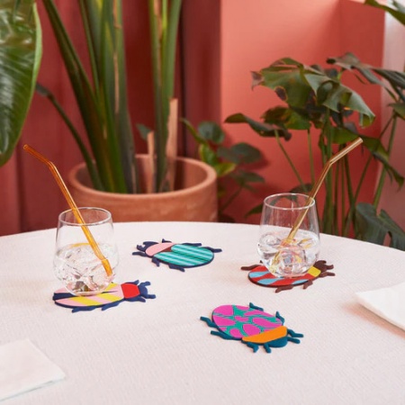 Dessous de verre set de 4 - The Beetles - Balvi
