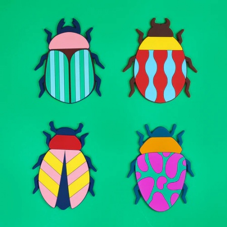 Dessous de verre set de 4 - The Beetles - Balvi