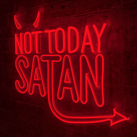 Enseigne murale \ Not Today Satan\  - Locomocean