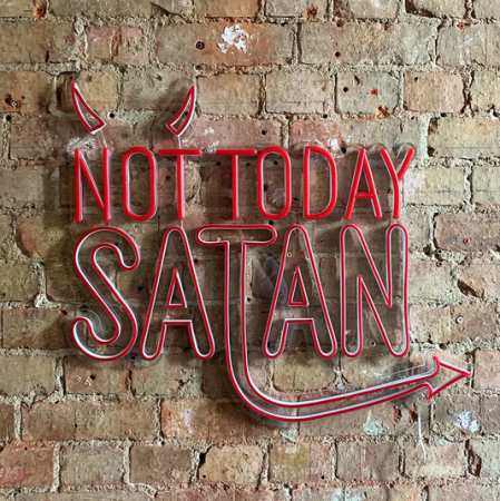 Enseigne murale \ Not Today Satan\  - Locomocean