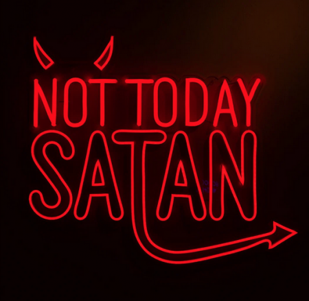 Enseigne murale \ Not Today Satan\  - Locomocean