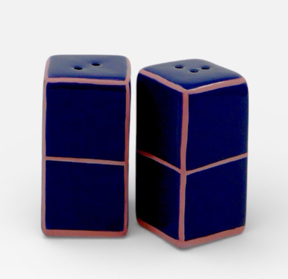 Ensemble sali�re & poivri�re Tile Bleu-rose - Table Machine