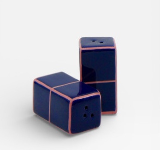 Ensemble sali&egrave;re & poivri&egrave;re Tile Bleu-rose - Table Machine