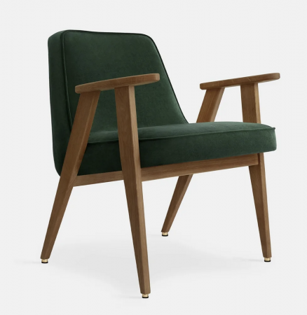 Fauteuil 366 en tissu Velvet Bottle Green
