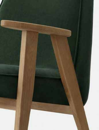 Fauteuil 366 en tissu Velvet Bottle Green