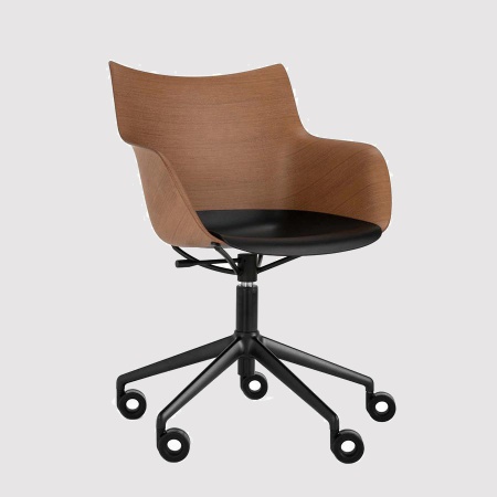 Fauteuil de bureau Q/wood - hauteur réglable - Kartell