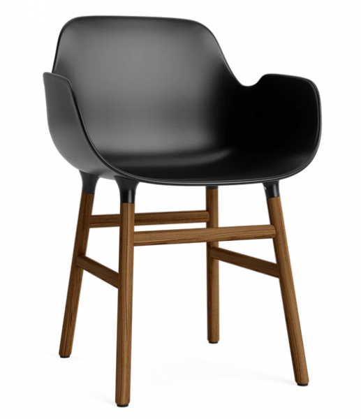 Fauteuil Form pieds Noyer