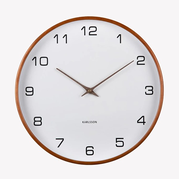 Horloge Acento D.40cm - bois - Karlsson