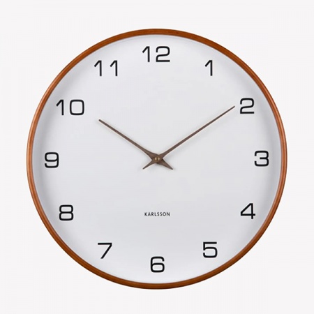 Horloge Acento D.40cm - bois - Karlsson