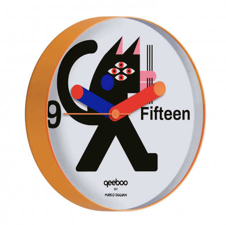 Horloge Black cat  - Qeeboo 