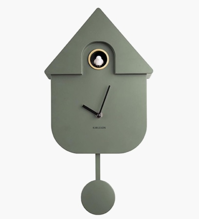 Horloge Coucou vert Olive pendule - Karlsson