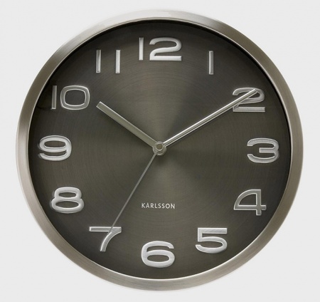 Horloge Maxie métal fond noir - Karlsson