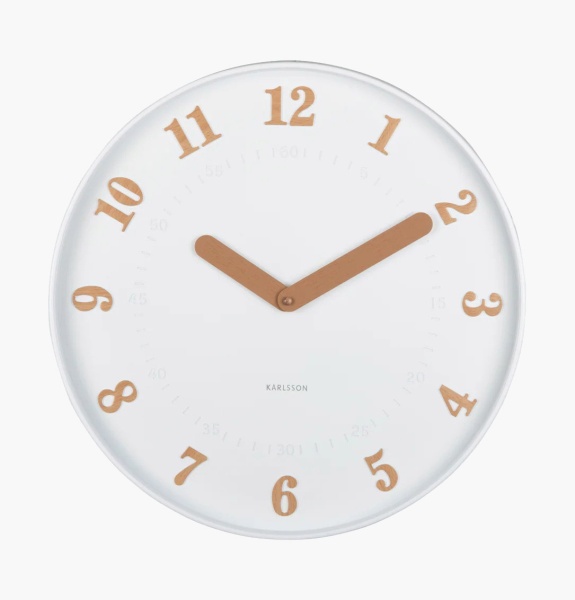 Horloge murale Amena -Diam.40cm Blanche - Karlsson