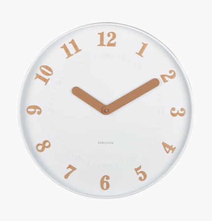 Horloge murale Amena -Diam.40cm Blanche - Karlsson