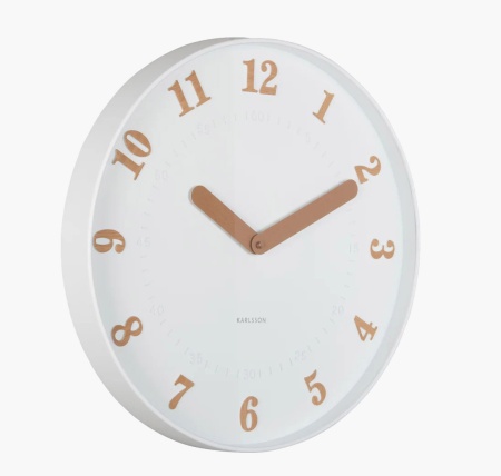 Horloge murale Amena -Diam.40cm Blanche - Karlsson