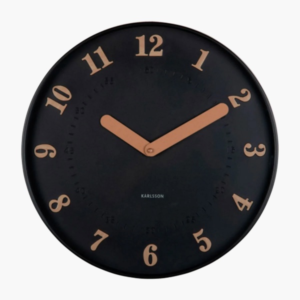 Horloge murale Amena -Diam.40cm Noire - Karlsson