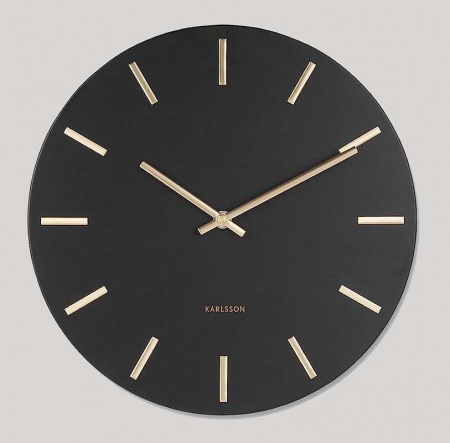 Horloge murale Charm D.32cm noire- Karlsson