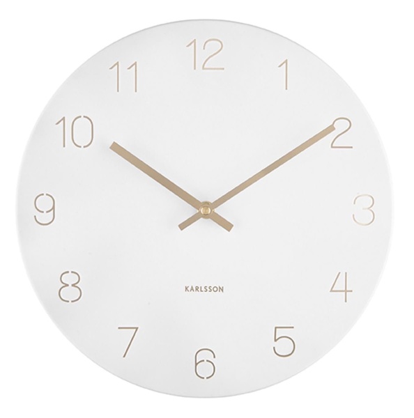 Horloge murale Charm nombres D.32cm Blanche- Karlsson