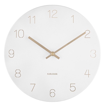 Horloge murale Charm nombres D.32cm Blanche- Karlsson