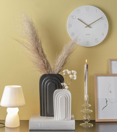 Horloge murale Charm nombres D.32cm Blanche- Karlsson