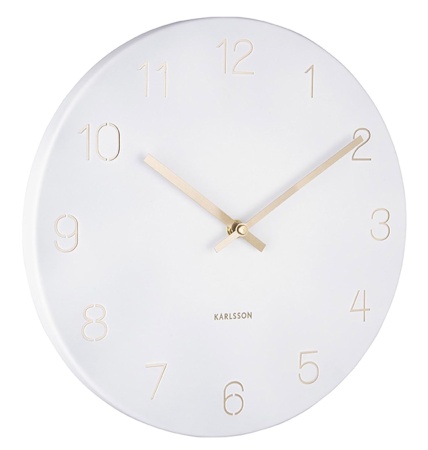 Horloge murale Charm nombres D.32cm Blanche- Karlsson