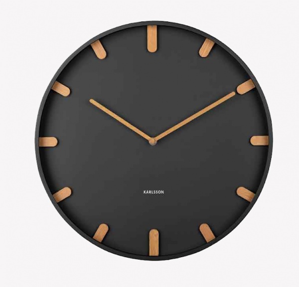 Horloge murale Grace -Diam.40cm Noire- Karlsson