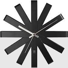 Horloge murale Ribbon noire - Umbra