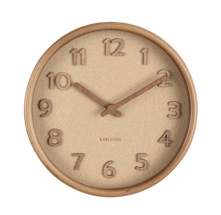 Horloge Pure D.22cm - bois teinté noyer - Karlsson