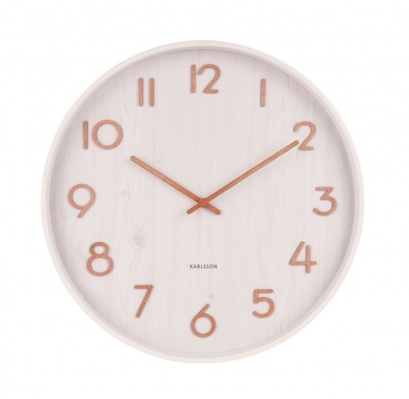 Horloge Pure D.40cm -  bois blanchis  - Karlsson