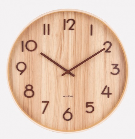 Horloge Pure D.40cm - bois - Karlsson