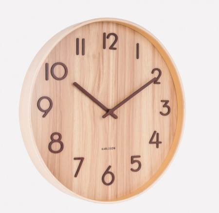 Horloge Pure D.40cm - bois - Karlsson