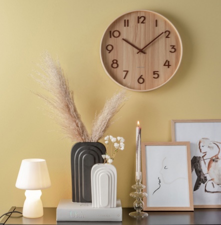 Horloge Pure D.40cm - bois - Karlsson