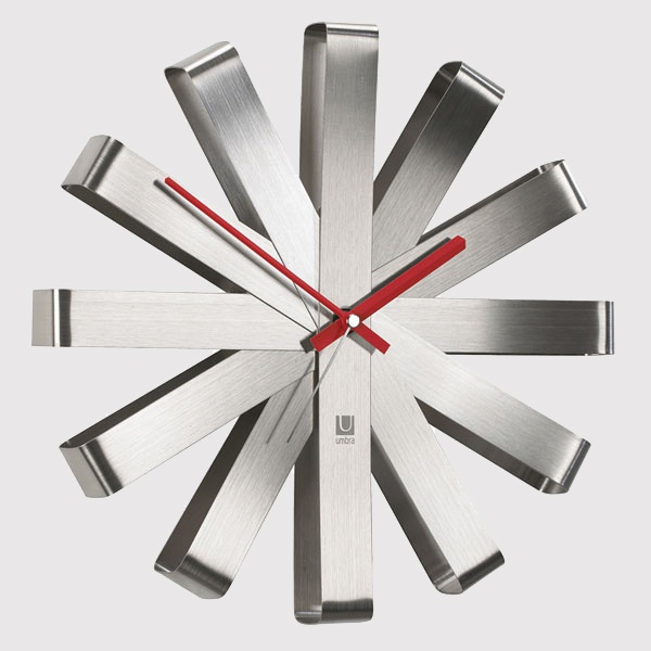 Horloge Ribbon aluminium bross� - Umbra