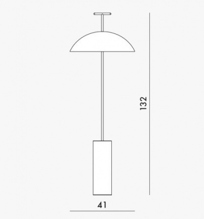 Lampadaire / Liseuse Geen-a - H 132 -Noire Kartell