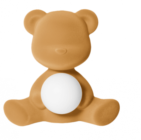 Lampe à poser Teddy girl rechargeable velvet - Qeeboo