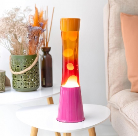 Lava lampe rose et orange d&eacute;grad&eacute; - Fisura