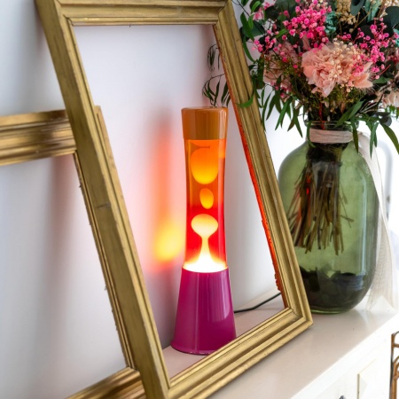 Lava lampe rose et orange d&eacute;grad&eacute; - Fisura