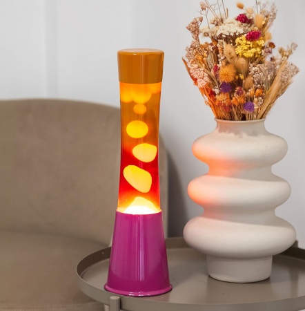 Lava lampe rose et orange d&eacute;grad&eacute; - Fisura