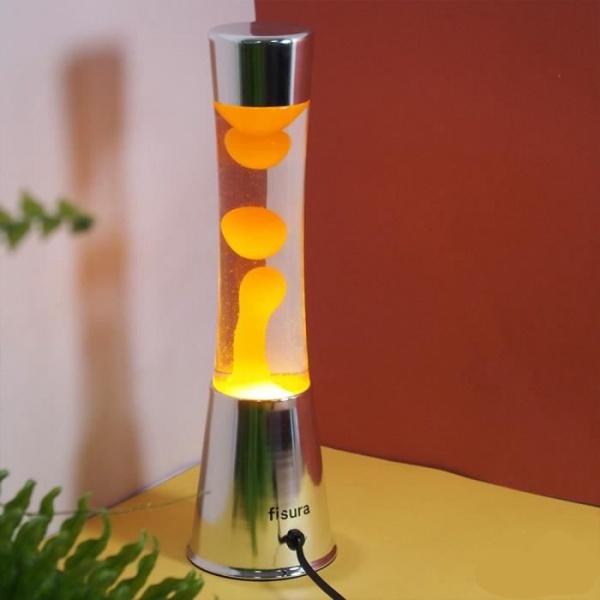 Lava lampe silver Jaune - Fisura